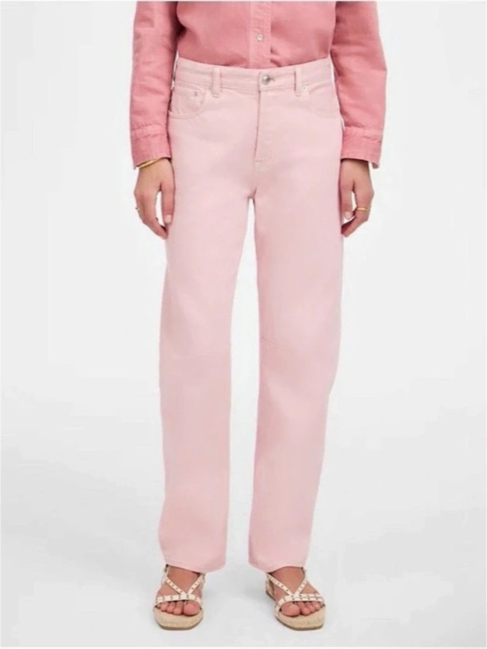 Madewell darted barrel leg jeans Pink Waist 24